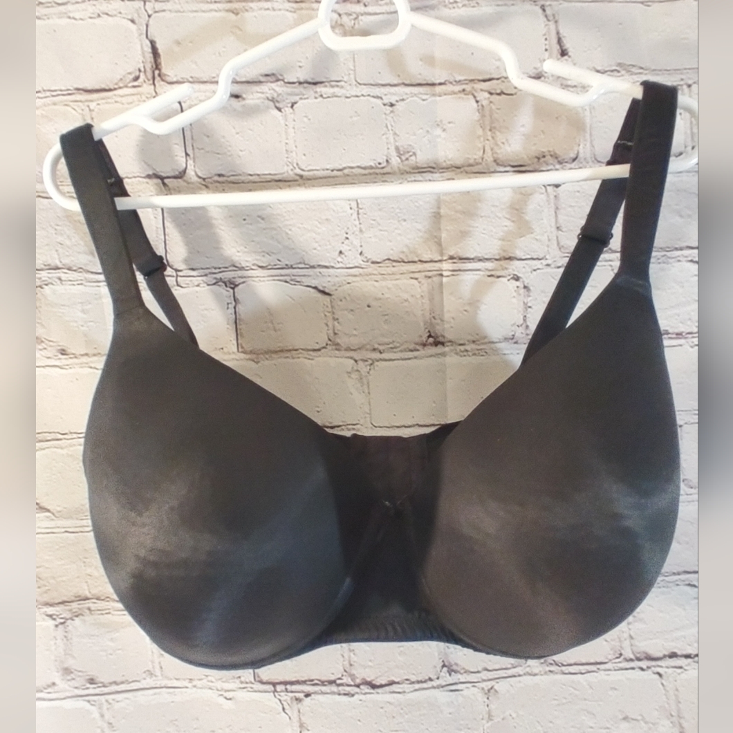 Cacique Lighlty Lined Coverage Wire-Free Black Bra 38f